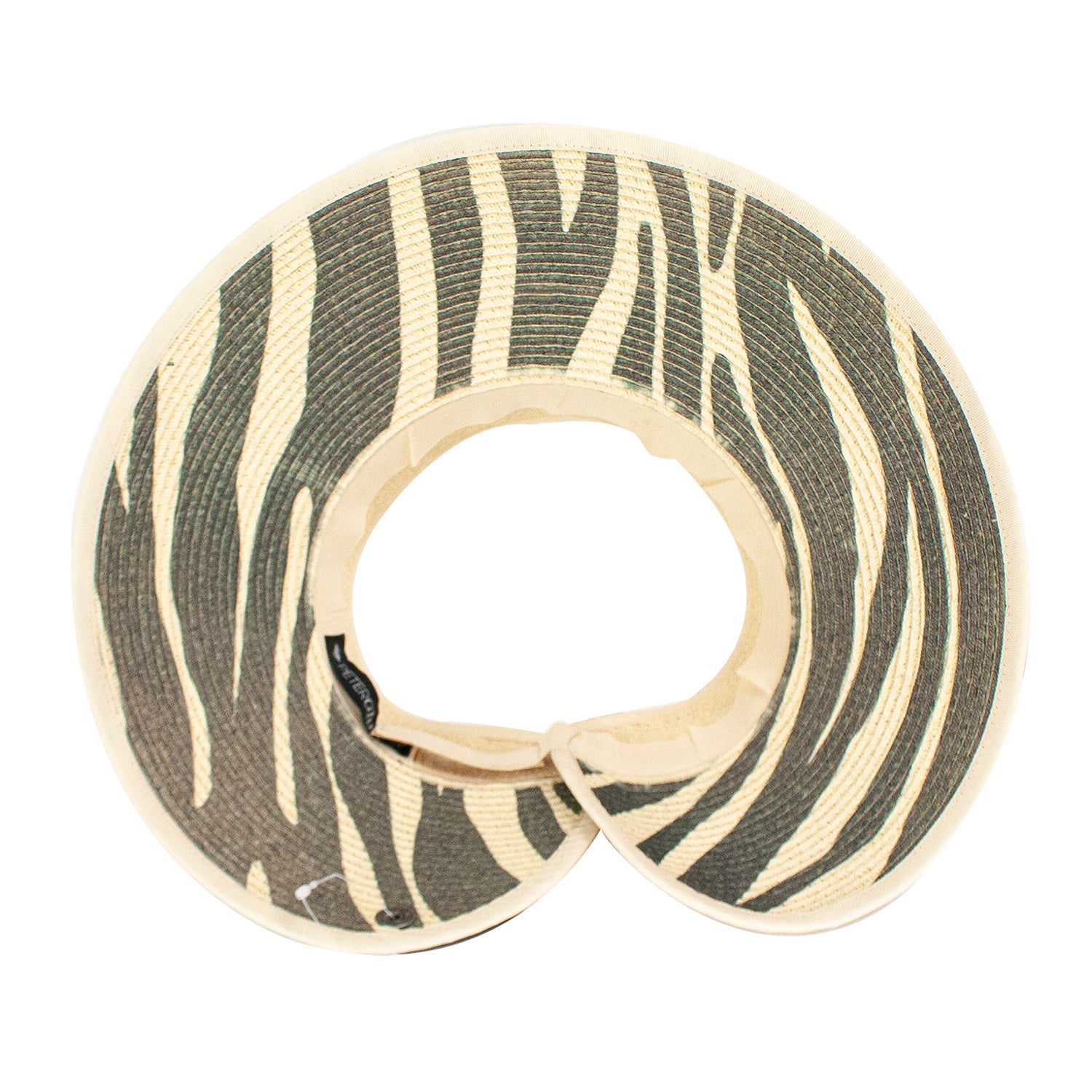 Striped Straw Polyester Visor Hat Doba
